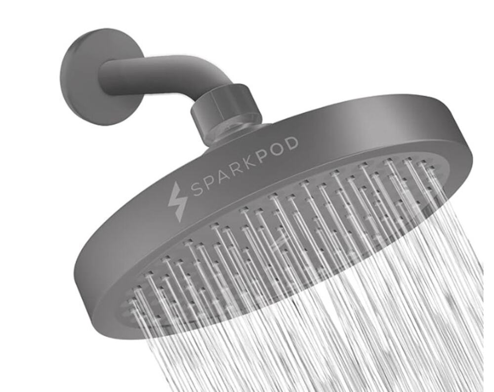 High Pressure Rain Shower Head-1-Min Install - Adjustable (Charcoal Grey, 6")
